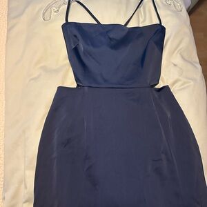 Nookie Navy Blue Maxi Dress with Spaghetti Straps